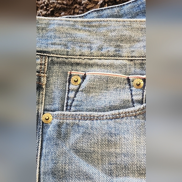 J CREW Selvedged Medium Wash DIstressed Cuffed Women's Denim Short Sz. 30** - Picture 6 of 9